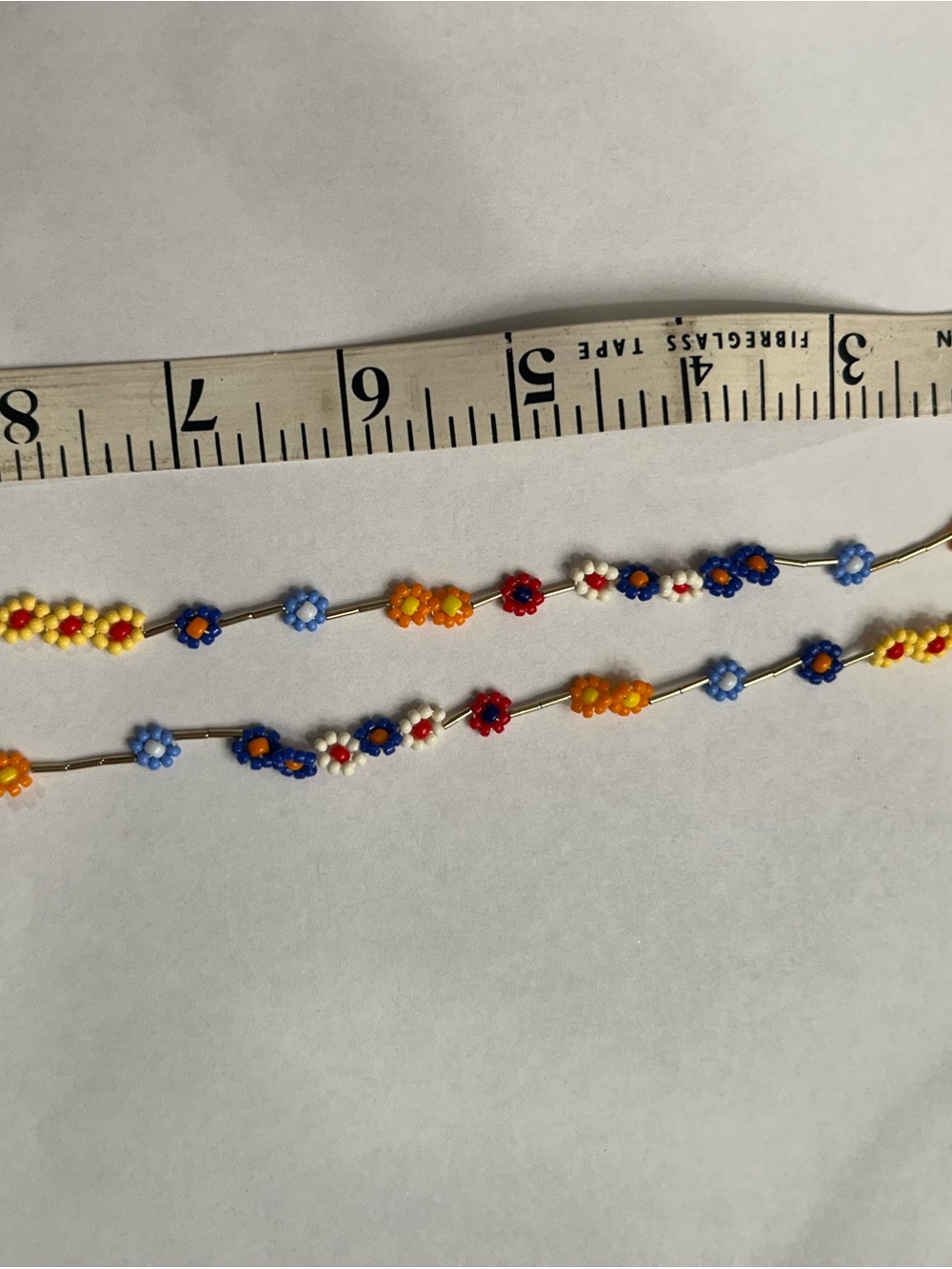 Roxanne Assoulin Multicolor Seed Bead Floral Chain Necklace - Unbranded